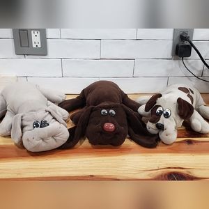 Pound Puppies Vintage Original 1985 by Tonka Bundle of 3 Plush Dog Puppy